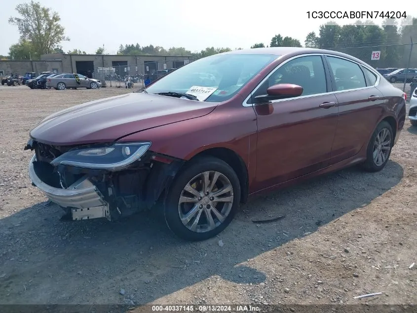 1C3CCCAB0FN744204 2015 Chrysler 200 Limited