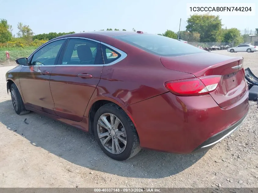 1C3CCCAB0FN744204 2015 Chrysler 200 Limited