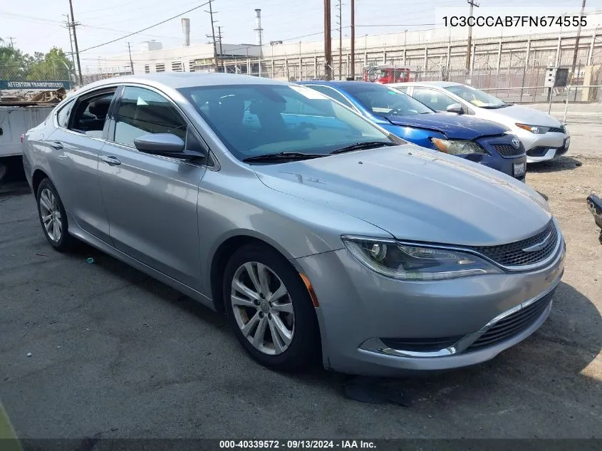 2015 Chrysler 200 Limited VIN: 1C3CCCAB7FN674555 Lot: 40339572