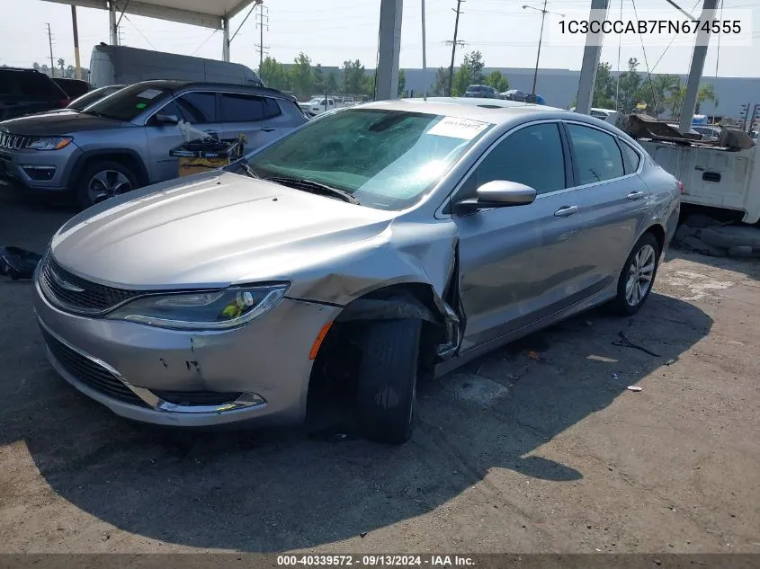 2015 Chrysler 200 Limited VIN: 1C3CCCAB7FN674555 Lot: 40339572