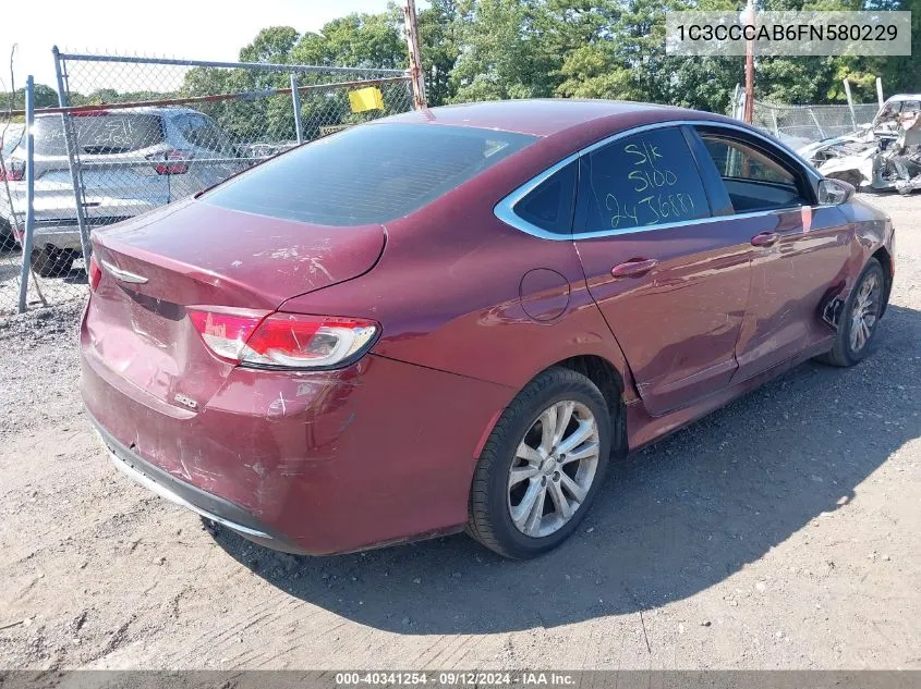 1C3CCCAB6FN580229 2015 Chrysler 200 Limited