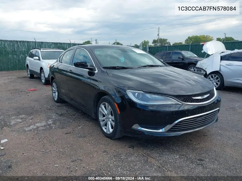 1C3CCCAB7FN578084 2015 Chrysler 200 Limited