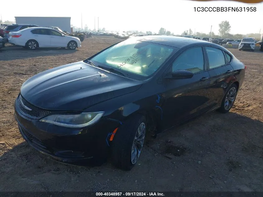 2015 Chrysler 200 S VIN: 1C3CCCBB3FN631958 Lot: 40348957