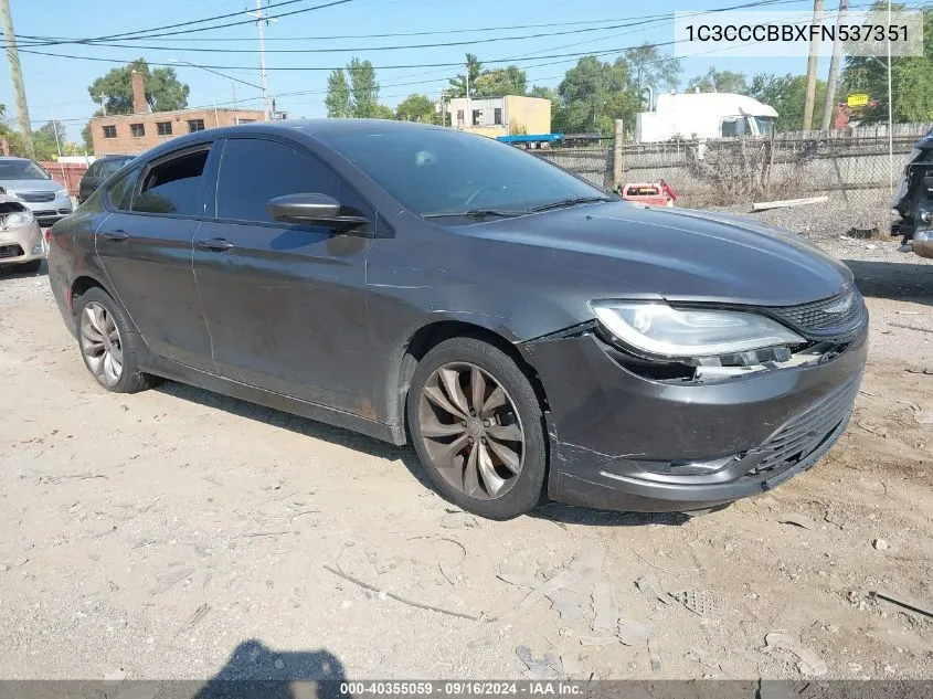 2015 Chrysler 200 S VIN: 1C3CCCBBXFN537351 Lot: 40355059