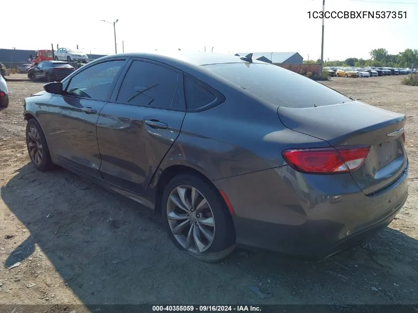 1C3CCCBBXFN537351 2015 Chrysler 200 S