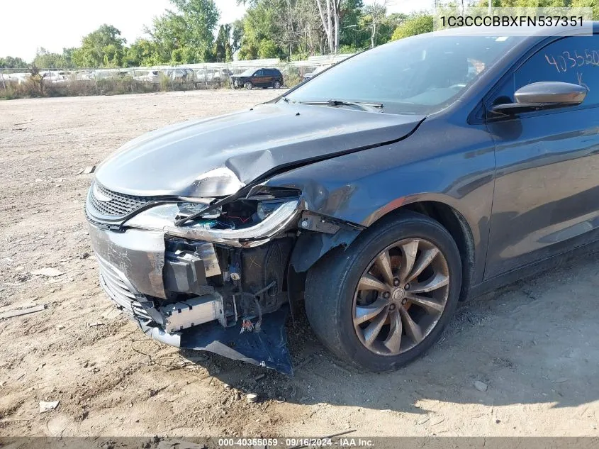 2015 Chrysler 200 S VIN: 1C3CCCBBXFN537351 Lot: 40355059