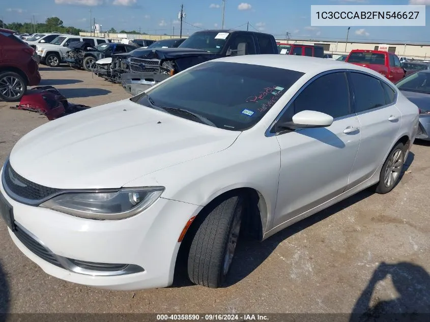 2015 Chrysler 200 Limited VIN: 1C3CCCAB2FN546627 Lot: 40358590