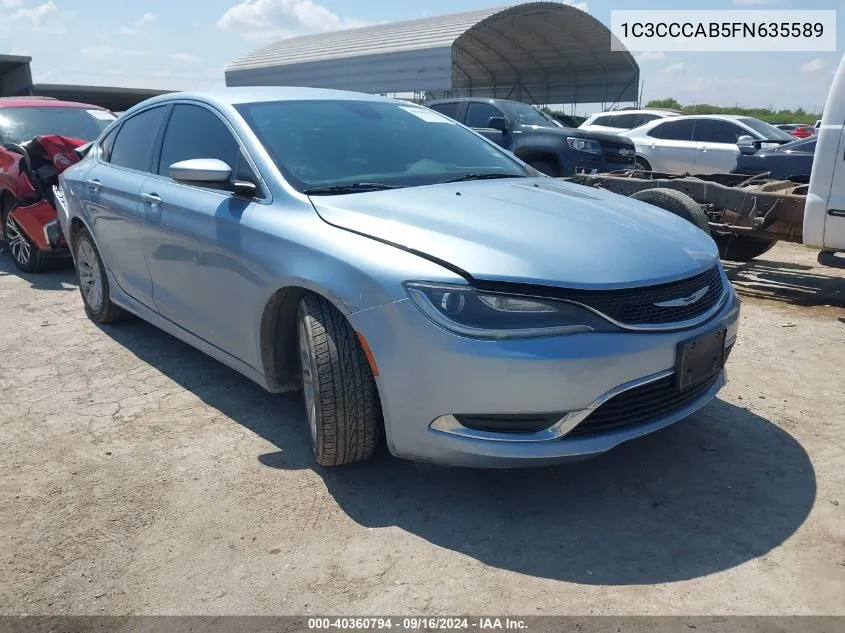 2015 Chrysler 200 Limited VIN: 1C3CCCAB5FN635589 Lot: 40360794