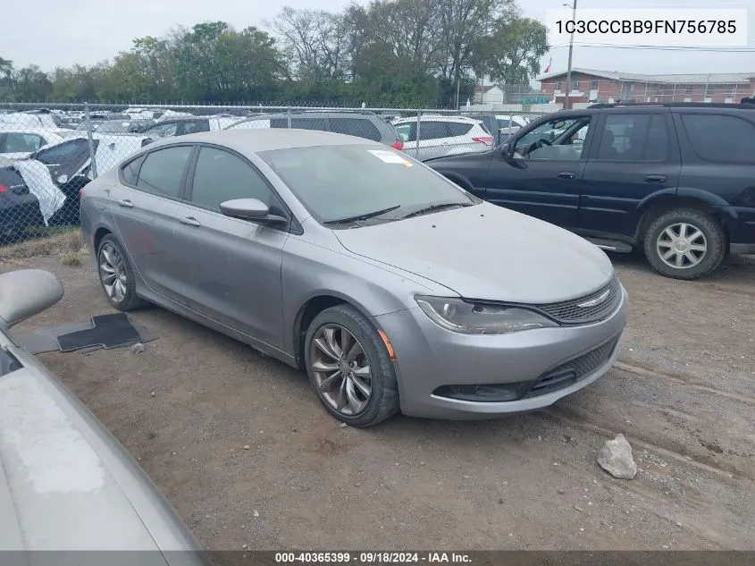 2015 Chrysler 200 S VIN: 1C3CCCBB9FN756785 Lot: 40365399