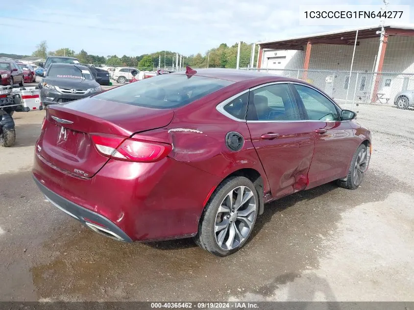 1C3CCCEG1FN644277 2015 Chrysler 200 C