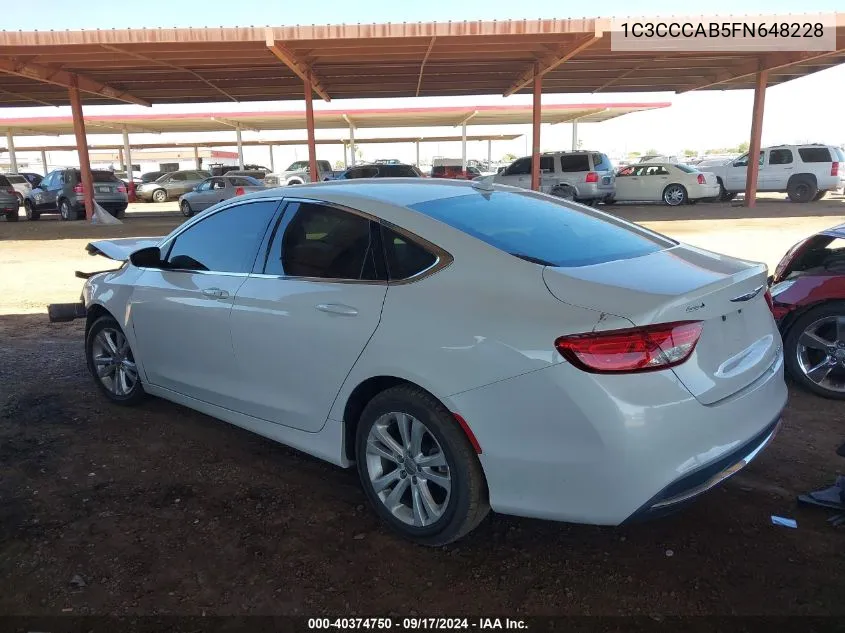 1C3CCCAB5FN648228 2015 Chrysler 200 Limited