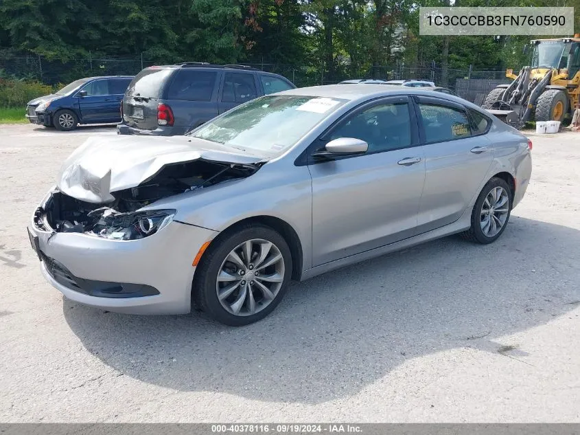 2015 Chrysler 200 S VIN: 1C3CCCBB3FN760590 Lot: 40378116