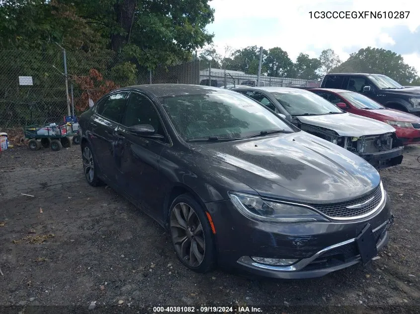 2015 Chrysler 200 C VIN: 1C3CCCEGXFN610287 Lot: 40381082