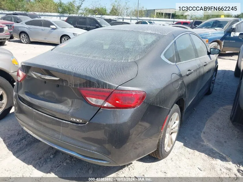 1C3CCCAB9FN662245 2015 Chrysler 200 Limited