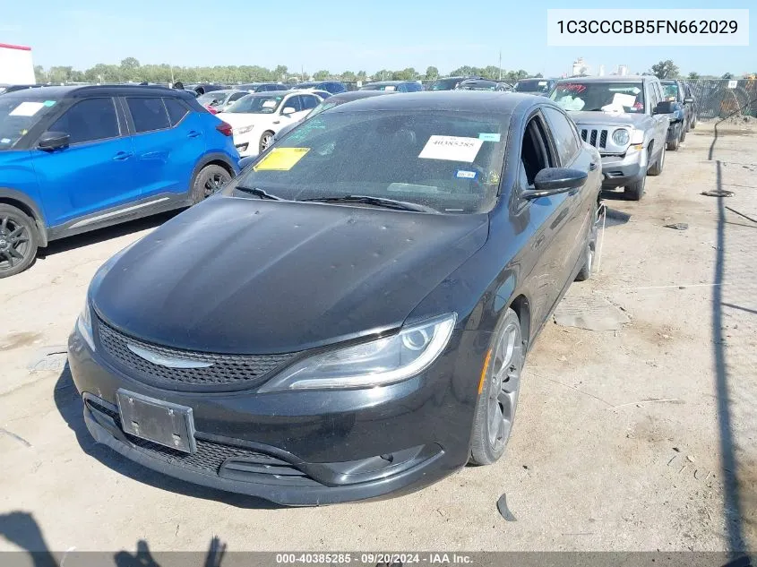 2015 Chrysler 200 S VIN: 1C3CCCBB5FN662029 Lot: 40385285