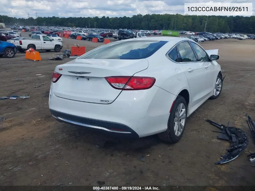 1C3CCCAB4FN692611 2015 Chrysler 200 Limited