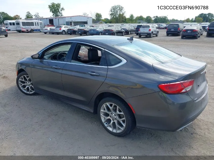 2015 Chrysler 200 C VIN: 1C3CCCEG3FN690788 Lot: 40389997