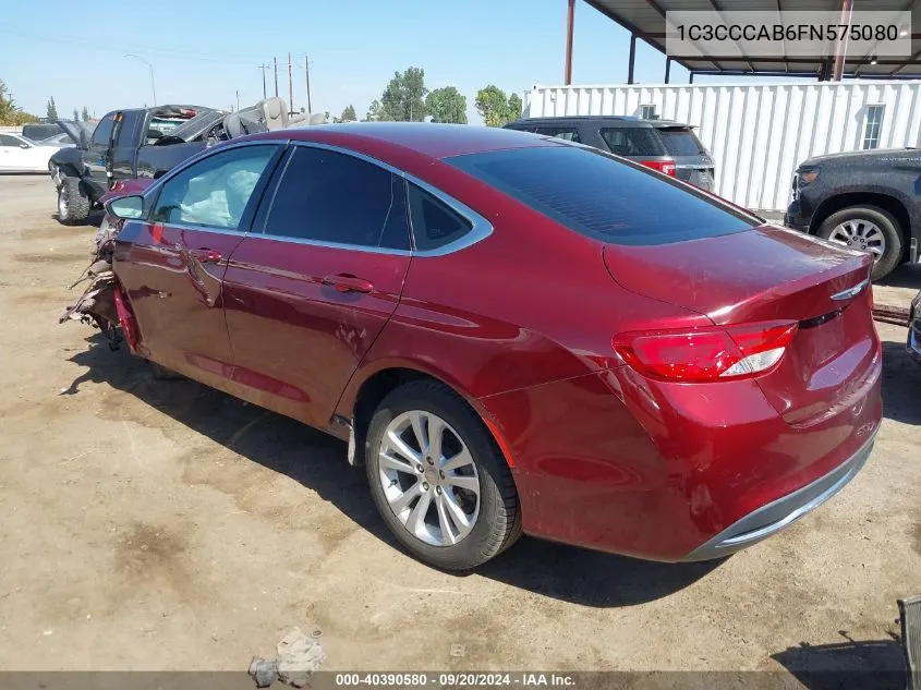 2015 Chrysler 200 Limited VIN: 1C3CCCAB6FN575080 Lot: 40390580