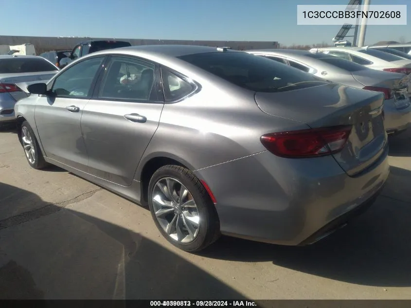 2015 Chrysler 200 S VIN: 1C3CCCBB3FN702608 Lot: 40390813