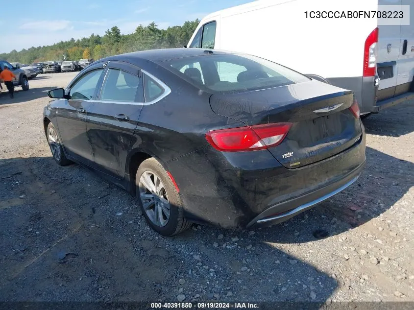 1C3CCCAB0FN708223 2015 Chrysler 200 Limited