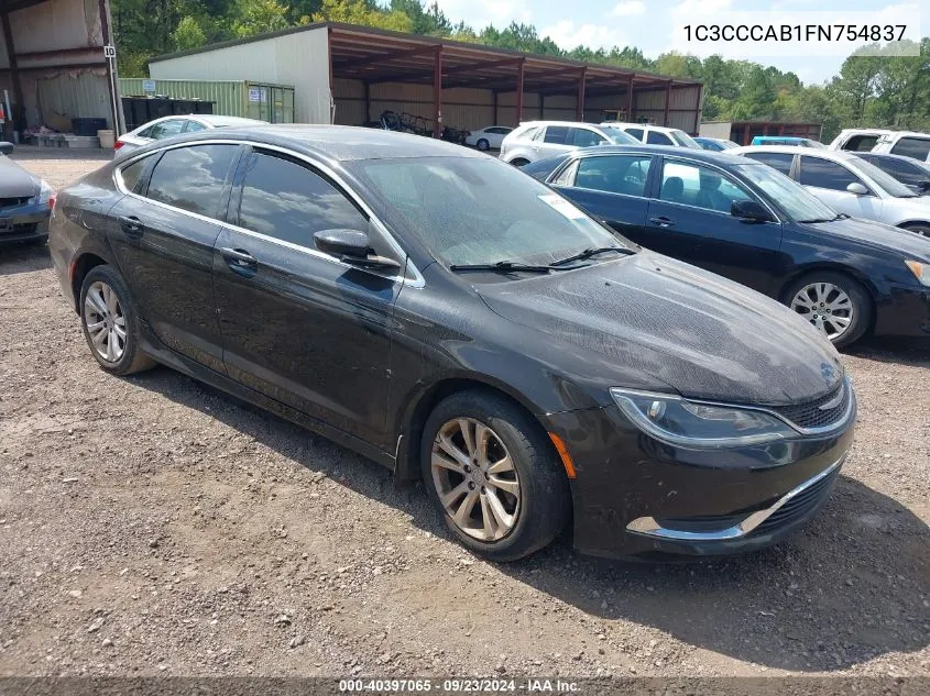 2015 Chrysler 200 Limited VIN: 1C3CCCAB1FN754837 Lot: 40397065