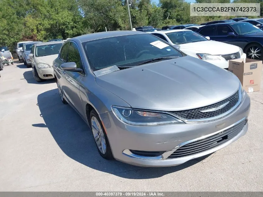 1C3CCCAB2FN742373 2015 Chrysler 200 Limited