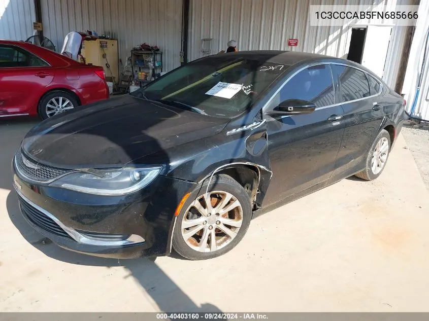 2015 Chrysler 200 Limited VIN: 1C3CCCAB5FN685666 Lot: 40403160