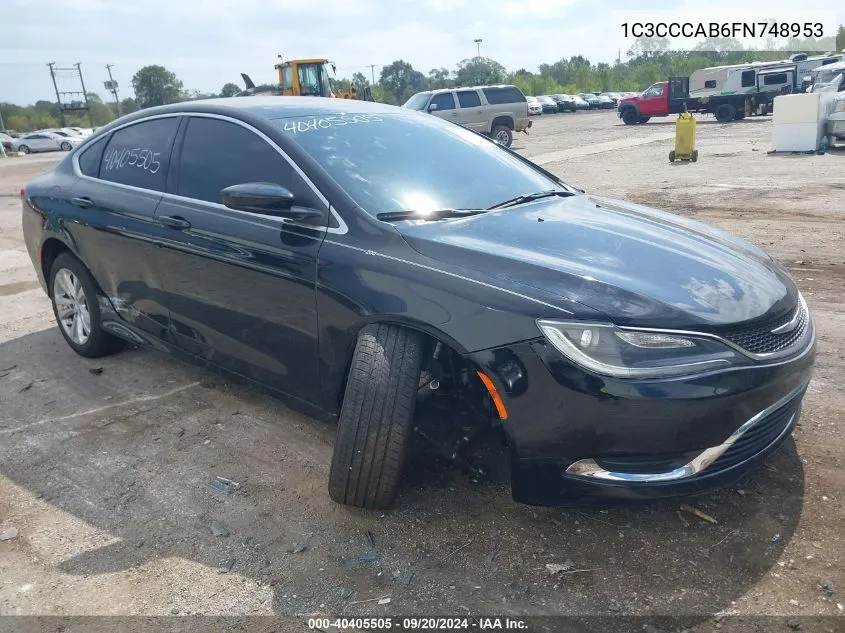 2015 Chrysler 200 Limited VIN: 1C3CCCAB6FN748953 Lot: 40405505