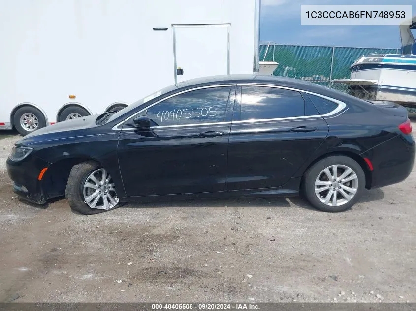 2015 Chrysler 200 Limited VIN: 1C3CCCAB6FN748953 Lot: 40405505