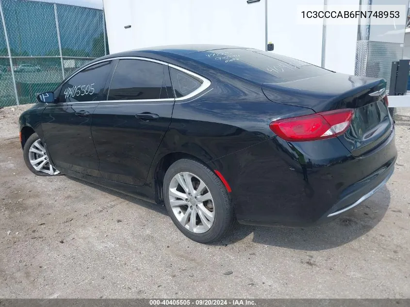 1C3CCCAB6FN748953 2015 Chrysler 200 Limited