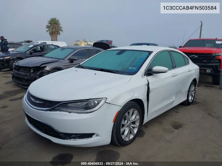 2015 Chrysler 200 Limited VIN: 1C3CCCAB4FN503584 Lot: 40406833