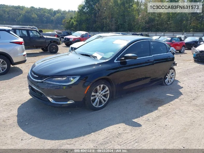 2015 Chrysler 200 Limited VIN: 1C3CCCAB3FN631573 Lot: 40413518