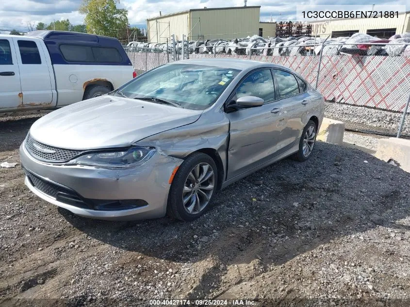 1C3CCCBB6FN721881 2015 Chrysler 200 S