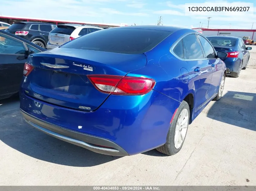 1C3CCCAB3FN669207 2015 Chrysler 200 Limited