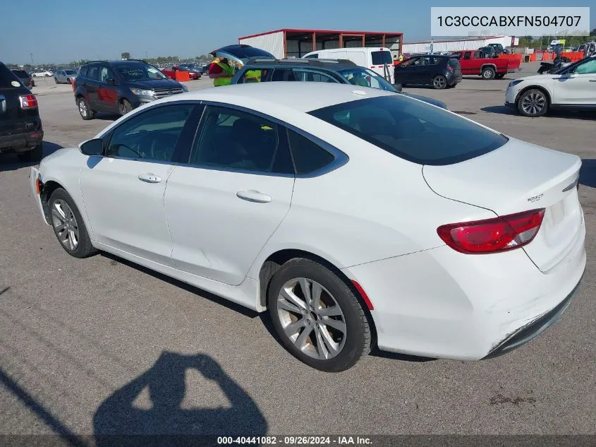 2015 Chrysler 200 Limited VIN: 1C3CCCABXFN504707 Lot: 40441082