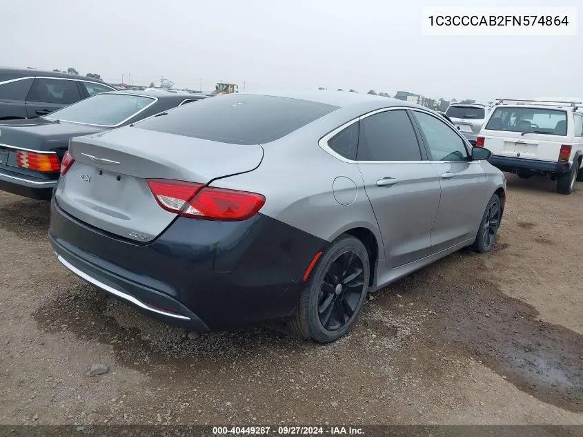 1C3CCCAB2FN574864 2015 Chrysler 200 Limited