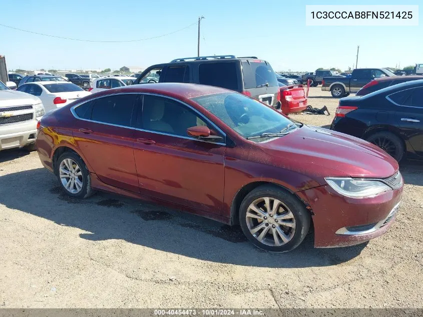 2015 Chrysler 200 Limited VIN: 1C3CCCAB8FN521425 Lot: 40454473