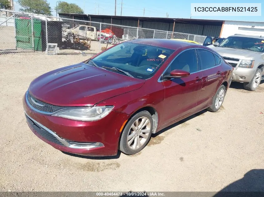 2015 Chrysler 200 Limited VIN: 1C3CCCAB8FN521425 Lot: 40454473