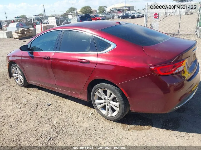 2015 Chrysler 200 Limited VIN: 1C3CCCAB8FN521425 Lot: 40454473