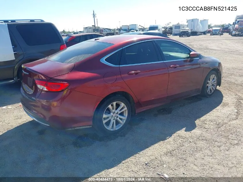 2015 Chrysler 200 Limited VIN: 1C3CCCAB8FN521425 Lot: 40454473