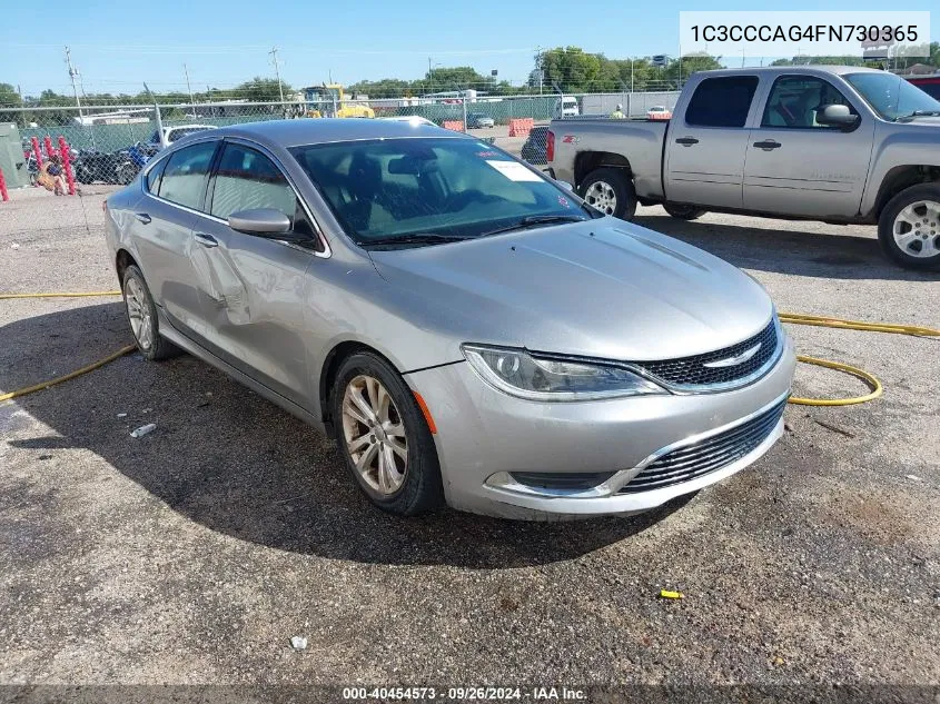 2015 Chrysler 200 Limited VIN: 1C3CCCAG4FN730365 Lot: 40454573