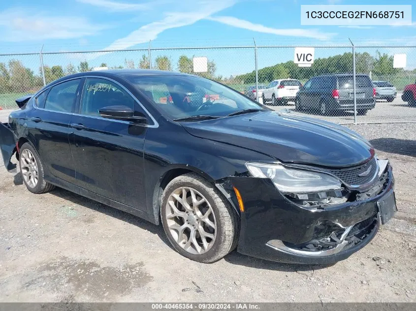 1C3CCCEG2FN668751 2015 Chrysler 200 C