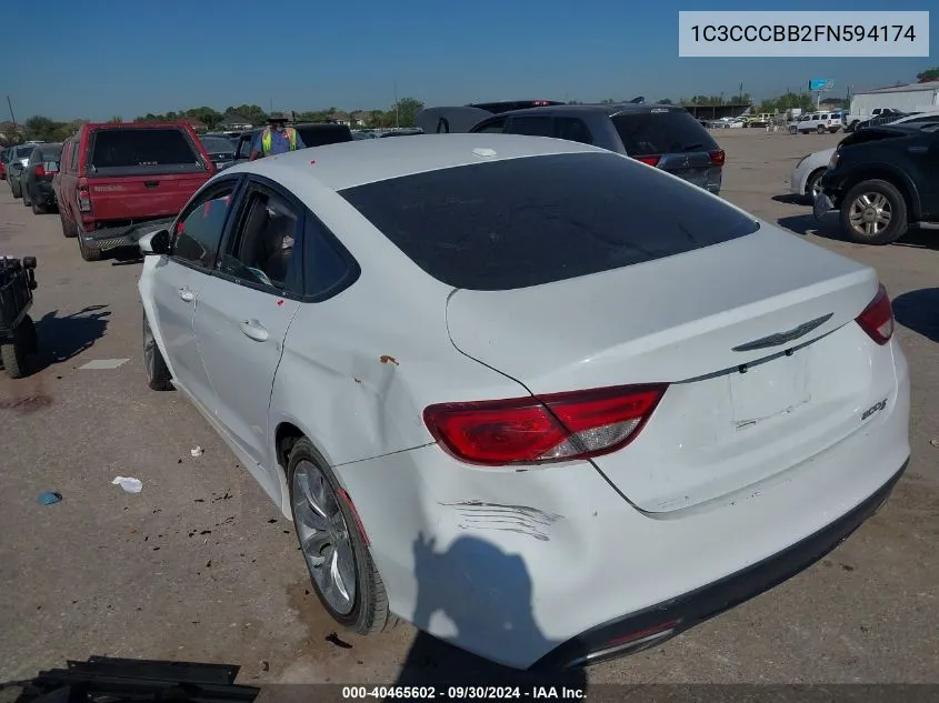 1C3CCCBB2FN594174 2015 Chrysler 200 S