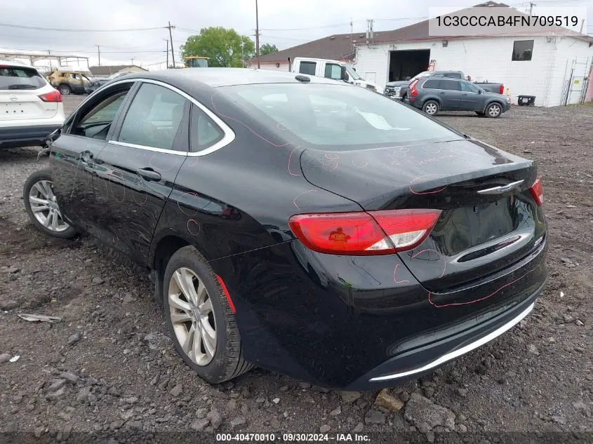 2015 Chrysler 200 Limited VIN: 1C3CCCAB4FN709519 Lot: 40470010