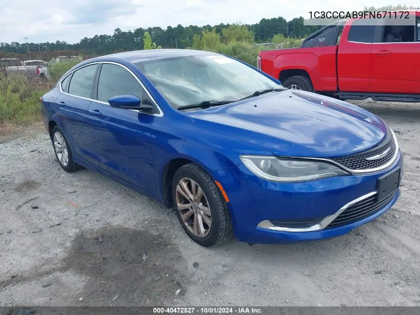 2015 Chrysler 200 Limited VIN: 1C3CCCAB9FN671172 Lot: 40472527