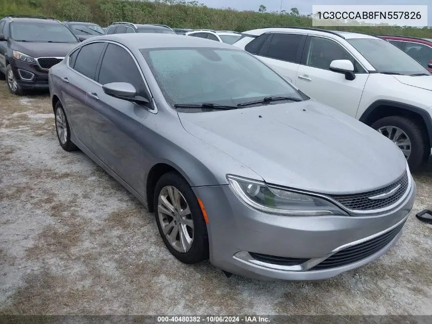 2015 Chrysler 200 Limited VIN: 1C3CCCAB8FN557826 Lot: 40480382