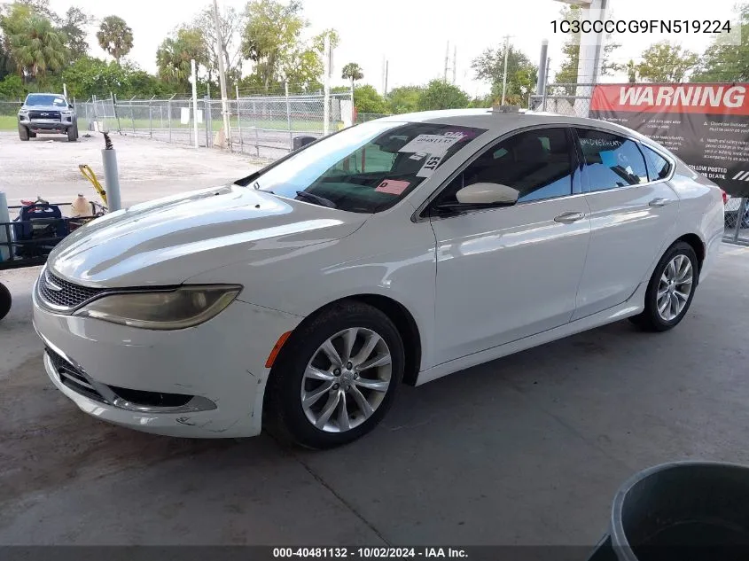 2015 Chrysler 200 C VIN: 1C3CCCCG9FN519224 Lot: 40481132