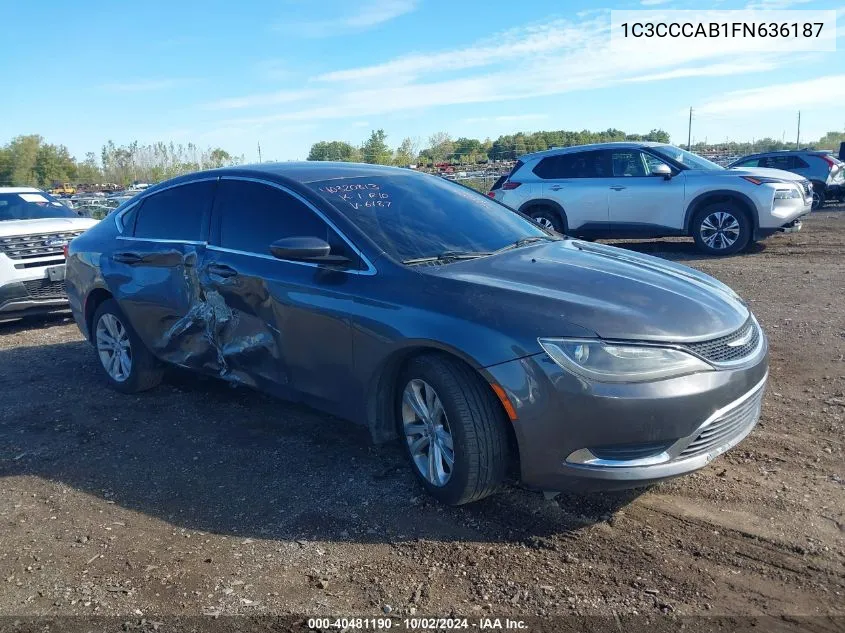 2015 Chrysler 200 Limited VIN: 1C3CCCAB1FN636187 Lot: 40481190