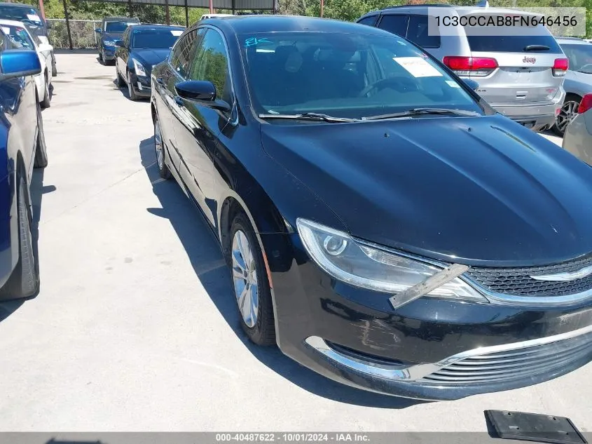 2015 Chrysler 200 Limited VIN: 1C3CCCAB8FN646456 Lot: 40487622