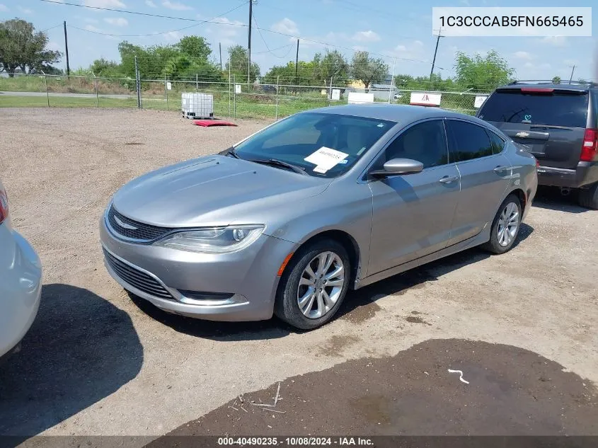 2015 Chrysler 200 Limited VIN: 1C3CCCAB5FN665465 Lot: 40490235